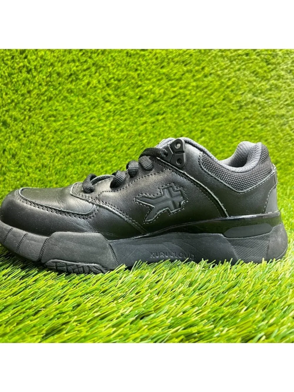 Kuru Kinetic 2.0 Womens Size 5.5 Black Athletic Leather Walking Shoes Sneakers
